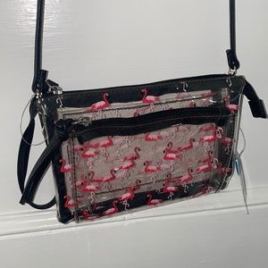 Clear Flamingo Crossbody Bag